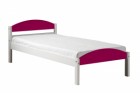 Maximus 3ft Bed White With Fuschia Details