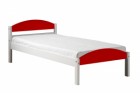 Maximus 3ft Bed White With Red Details