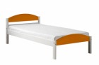 Maximus 3ft Bed White With Orange Details