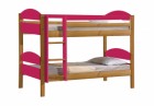 Maximus Bunk Bed 3ft Antique With Fuschia Details