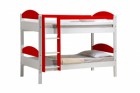 Maximus Bunk Bed 3ft White With Red Details