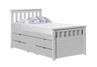 Captains Ferrara Storage Bed 3ft White and White