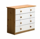 Verona 4 Drawer Chest Antique With White Details