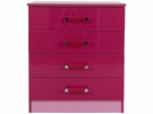 Ottawa 2 Tones 4 Drawer Chest in Pink