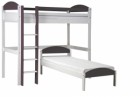 Maximus L Shape High Sleeper White With Graphite Details