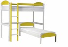 Maximus L Shape High Sleeper White With Lime Details