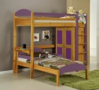 Maximus L Shape High Sleeper Set 1 Antique With Lilac Details