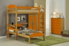 Maximus L Shape High Sleeper Set 2 Antique With Orange Details