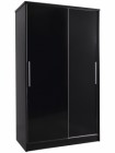 Toronto 2 Door Sliding Wardrobe in Black