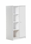 Avola One Door Cupboard White With White Details