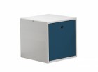 Cube with cover in White with Blue Detail
