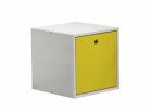 Cube with cover in White with Lime Detail
