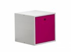 Cube with cover in White with Fuschia Detail