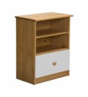 Gela Two Shelf And One Drawer Unit Antique With White Details