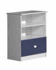 Gela Two Shelf And One Drawer Unit White With Blue Details
