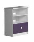 Gela Two Shelf And One Drawer Unit White With Lilac Details