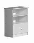 Gela Two Shelf And One Drawer Unit White With White Details