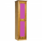 Verona 1 Door Wardrobe Antique With Fuschia Details