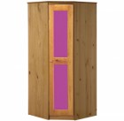 Verona Corner Wardrobe Antique With Fuschia Details