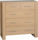 Kingston 3+2 Drawer Chest in Euro Oak