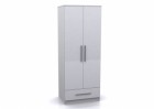 Toronto 2 Door 1 Drawer Wardrobe in White