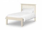 Barcelona King Size Bed in Stone White - Low Foot End