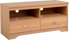 Regent 2 Drawer Flat Screen TV Unit Teak Effect Veneer