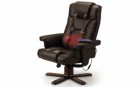 Malmo Massage Recliner and Stool Brown