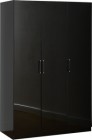 Charisma 3 Door Wardrobe in Black Gloss