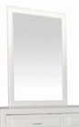 Longmore Mirror in White Faux Leather