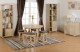 Cambourne Stowaway Dining Set in Sonoma Oak Effect Veneer/Brown Linen Fleck