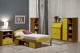 Maximus 3ft Bed Antique With Lime Details