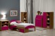 Maximus 3ft Bed Antique With Fuschia Details