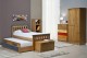Captains Bergamo Guest Bed 3ft Antique With Blue Details
