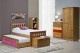 Captains Bergamo Guest Bed 3ft Antique With Fuschia Details