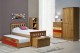 Captains Bergamo Guest Bed 3ft Antique With Red Details