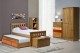 Captains Bergamo Guest Bed 3ft Antique With Orange Details