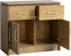 Charles 2 Door 2 Drawer Sideboard in Oak Effect Veneer with Walnut Trim