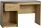 Charles Computer Desk in Oak Effect Veneer with Walnut Trim