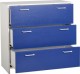 Lollipop 3 Drawer Chest in White/Blue