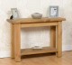 Tortilla Console Table Distressed Waxed Pine