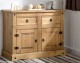 Corona 2 Door 2 Drawer Sideboard Distressed Waxed Pine