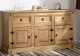 Corona 3 Door 3 Drawer Sideboard Distressed Waxed Pine