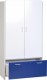 Lollipop 2 Door 1 Drawer Wardrobe in White/Blue