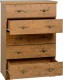 Cairo 5 Drawer Chest in Dark Kennedy Pine Effect Veneer