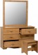 Cairo 6 Drawer Dressing Table Set in Dark Kennedy Pine Effect Veneer