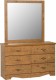 Cairo 6 Drawer Dressing Table Set in Dark Kennedy Pine Effect Veneer