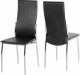 Berkley Dining Set in Clear Glass/Frosted Glass/Black/Black PVC/Chrome