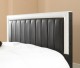 Stripe King Size Bed in Faux Leather