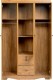 Cairo 3 Door 2 Drawer Mirrored Wardrobe in Dark Kennedy Pine Effect Veneer